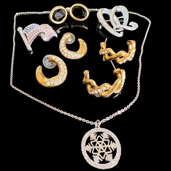 SWAROVSKI CRYSTAL Jewelry Lot Bundle of 6 Signed Swarovski Crystal Pieces Americ - Picture 5 of 9